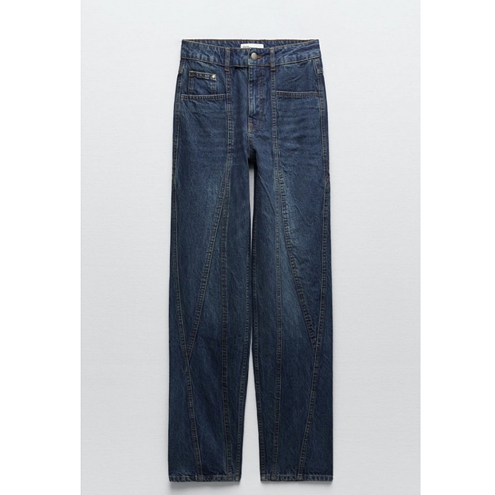 🔥ZARA Paneled Jeans